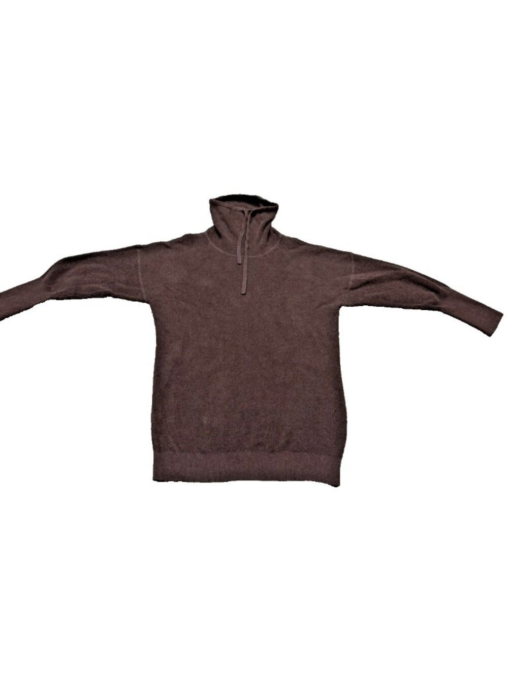Prana Womens Milani Cowl Neck Sweater Waffle Knit Tunic Dress Brown Sz L 1961931